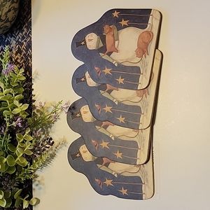 Set of 4 Snowman Coasters. Christmas, Winter